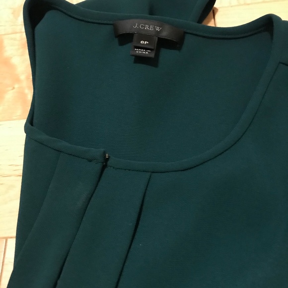 J Crew Crepe Cap-Sleeve Top; Emerald Green, 8P! - Picture 5 of 5